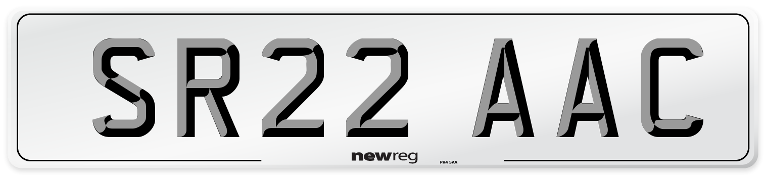 SR22 AAC Number Plate from New Reg